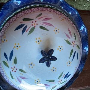 Tempt-tation  covered 9”  Old World confetti dish